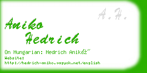 aniko hedrich business card